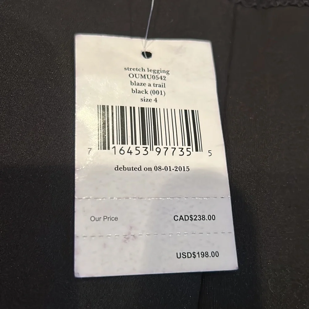NWT KATE SPADE blaze a trail stretch black pants size 4